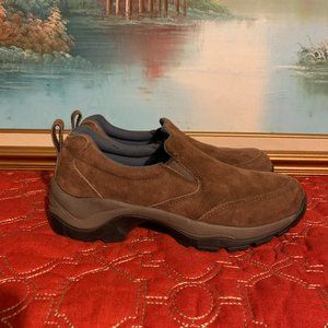 Duluth trading company suede leather work shoe slip on Women's 7